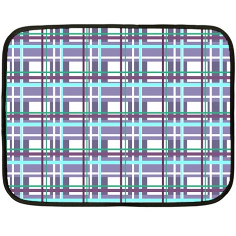 Decorative plaid pattern Double Sided Fleece Blanket (Mini)  from ArtsNow.com 35 x27  Blanket Back