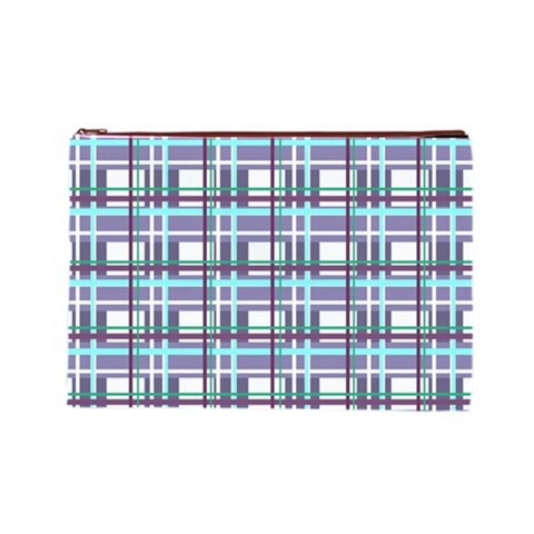 Decorative plaid pattern Cosmetic Bag (Large)  from ArtsNow.com Front