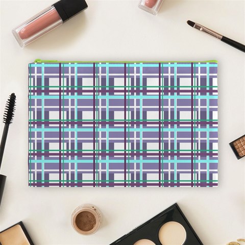 Decorative plaid pattern Cosmetic Bag (Large)  from ArtsNow.com Front