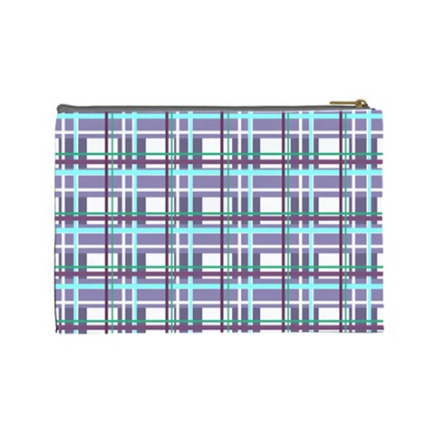 Decorative plaid pattern Cosmetic Bag (Large)  from ArtsNow.com Back