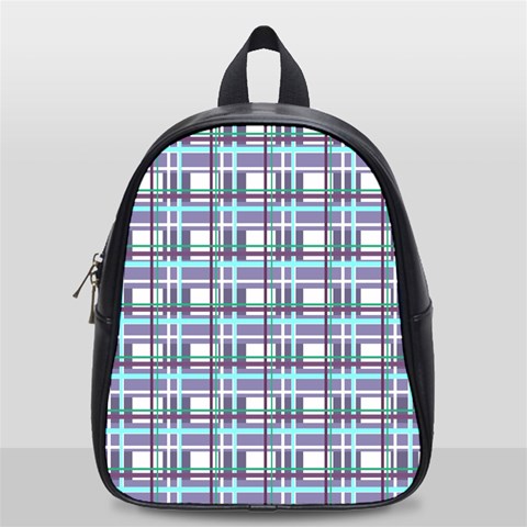 Decorative plaid pattern School Bags (Small)  from ArtsNow.com Front