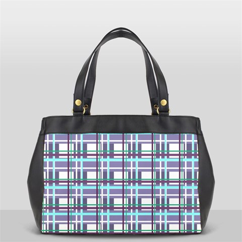 Decorative plaid pattern Office Handbags (2 Sides)  from ArtsNow.com Back