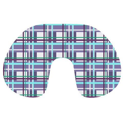 Decorative plaid pattern Travel Neck Pillows from ArtsNow.com Back