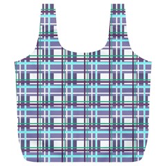 Decorative plaid pattern Full Print Recycle Bags (L)  from ArtsNow.com Front