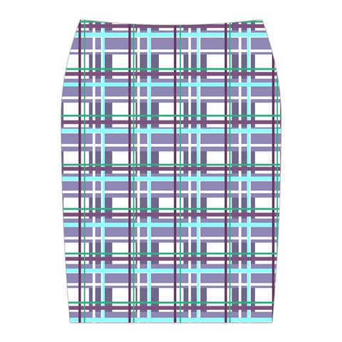 Decorative plaid pattern Midi Wrap Pencil Skirt from ArtsNow.com Back