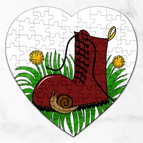 Boot in the grass Jigsaw Puzzle (Heart) from ArtsNow.com Front