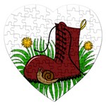 Boot in the grass Jigsaw Puzzle (Heart)