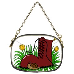 Boot in the grass Chain Purses (Two Sides)  from ArtsNow.com Front