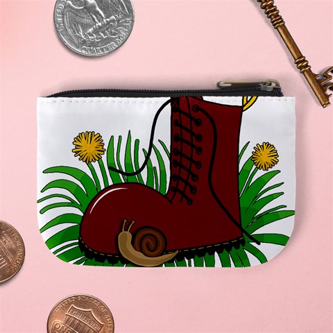 Boot in the grass Mini Coin Purses from ArtsNow.com Back