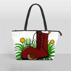 Boot in the grass Shoulder Handbags from ArtsNow.com Front