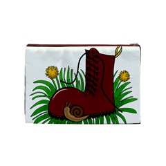 Boot in the grass Cosmetic Bag (Medium)  from ArtsNow.com Front