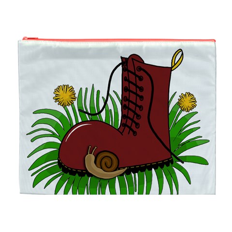 Boot in the grass Cosmetic Bag (XL) from ArtsNow.com Front