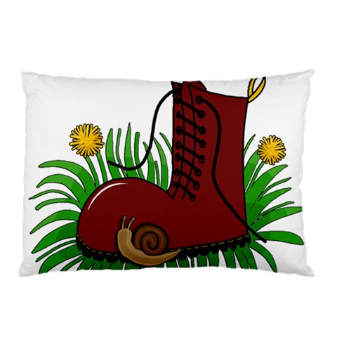 Boot in the grass Pillow Case (Two Sides) from ArtsNow.com Back