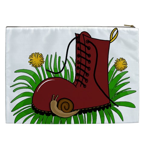 Boot in the grass Cosmetic Bag (XXL)  from ArtsNow.com Back