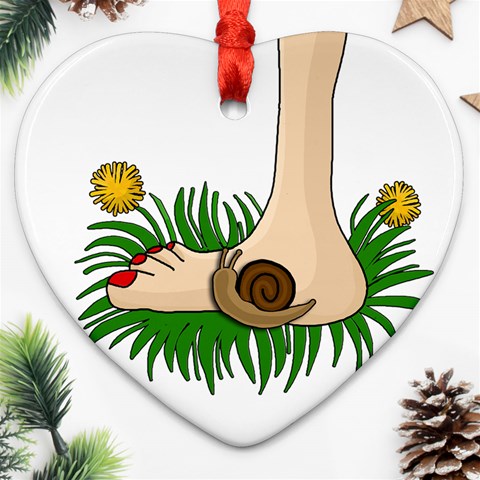 Barefoot in the grass Heart Ornament (2 Sides) from ArtsNow.com Back