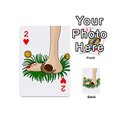 Barefoot in the grass Playing Cards 54 (Mini)  from ArtsNow.com Front - Heart2