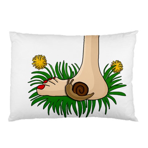 Barefoot in the grass Pillow Case (Two Sides) from ArtsNow.com Back