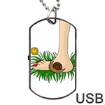 Barefoot in the grass Dog Tag USB Flash (One Side)