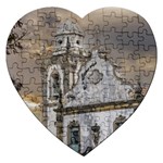 Exterior Facade Antique Colonial Church Olinda Brazil Jigsaw Puzzle (Heart)