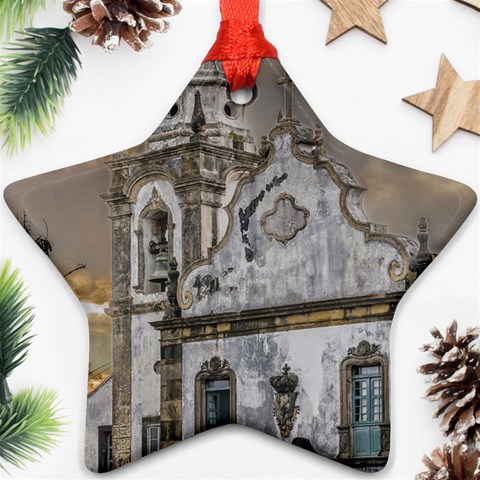 Exterior Facade Antique Colonial Church Olinda Brazil Star Ornament (Two Sides)  from ArtsNow.com Back