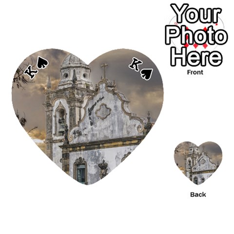 King Exterior Facade Antique Colonial Church Olinda Brazil Playing Cards 54 (Heart)  from ArtsNow.com Front - SpadeK