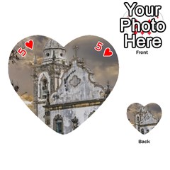 Exterior Facade Antique Colonial Church Olinda Brazil Playing Cards 54 (Heart)  from ArtsNow.com Front - Heart5