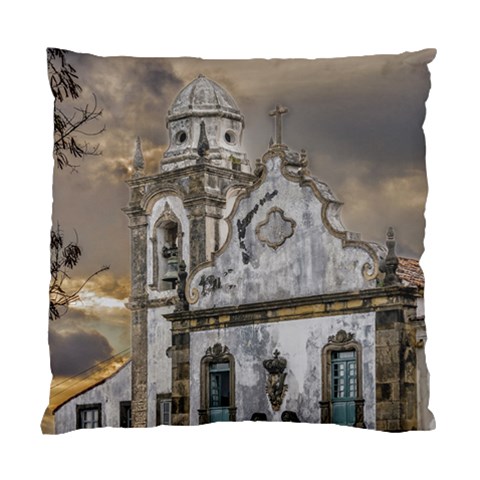 Exterior Facade Antique Colonial Church Olinda Brazil Standard Cushion Case (Two Sides) from ArtsNow.com Front