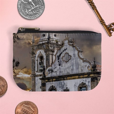 Exterior Facade Antique Colonial Church Olinda Brazil Mini Coin Purses from ArtsNow.com Front