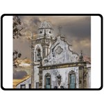 Exterior Facade Antique Colonial Church Olinda Brazil Double Sided Fleece Blanket (Large) 