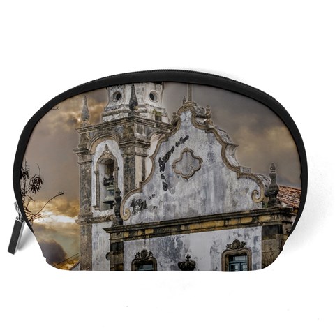 Exterior Facade Antique Colonial Church Olinda Brazil Accessory Pouches (Large)  from ArtsNow.com Back