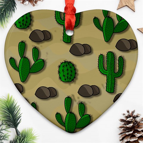 Cactuses Ornament (Heart)  from ArtsNow.com Front