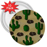 Cactuses 3  Buttons (10 pack) 