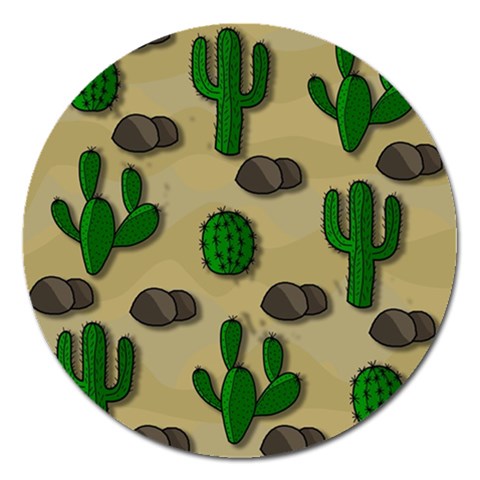 Cactuses Magnet 5  (Round) from ArtsNow.com Front