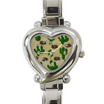 Cactuses Heart Italian Charm Watch