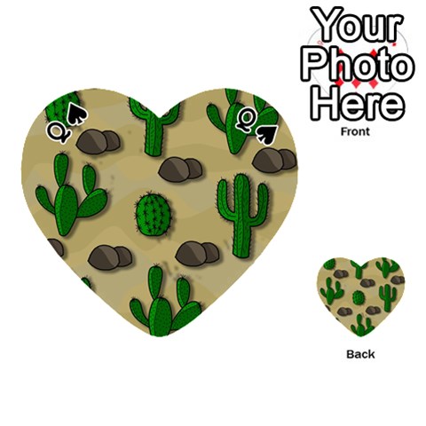 Queen Cactuses Playing Cards 54 (Heart)  from ArtsNow.com Front - SpadeQ