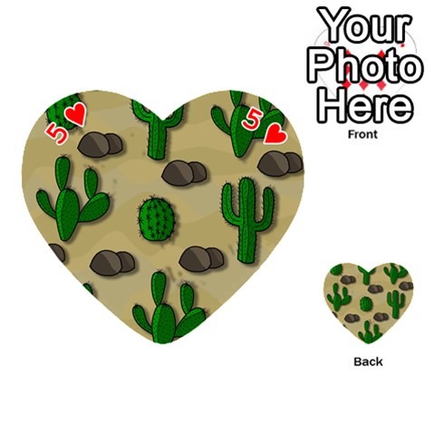 Cactuses Playing Cards 54 (Heart)  from ArtsNow.com Front - Heart5