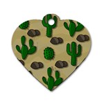 Cactuses Dog Tag Heart (One Side)