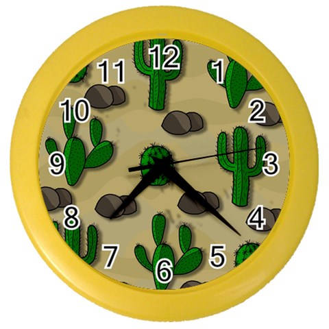 Cactuses Color Wall Clocks from ArtsNow.com Front