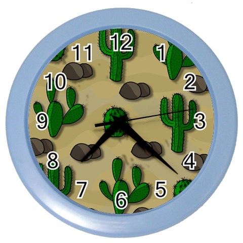 Cactuses Color Wall Clocks from ArtsNow.com Front