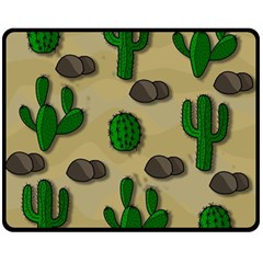 Cactuses Double Sided Fleece Blanket (Medium)  from ArtsNow.com 58.8 x47.4  Blanket Front