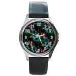 Christmas Lights Round Metal Watch