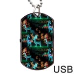 Christmas Lights Dog Tag USB Flash (One Side)