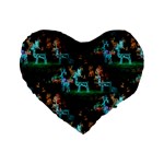 Christmas Lights Standard 16  Premium Heart Shape Cushion 