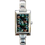 Christmas Lights Rectangle Italian Charm Watch