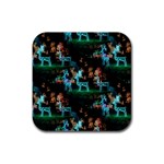 Christmas Lights Rubber Coaster (Square)