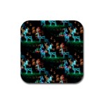 Christmas Lights Rubber Square Coaster (4 pack)