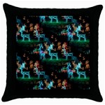 Christmas Lights Throw Pillow Case (Black)