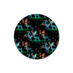 Christmas Lights Rubber Coaster (Round)