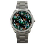 Christmas Lights Sport Metal Watch