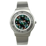 Christmas Lights Stainless Steel Watch